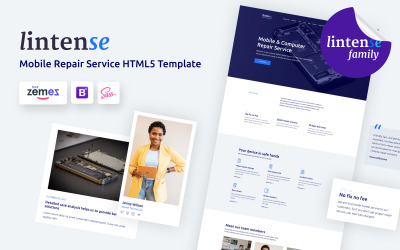 Lintense - Sjabloon voor bestemmingspagina voor smartphonereparatie