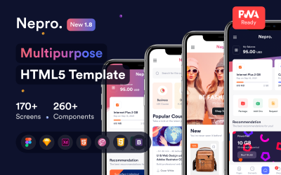 Nepro – Multipurpose Mobile HTML5 Template