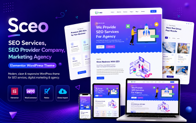 Sceo - SEO szolgáltatások, SEO szolgáltató cég, marketing ügynökség Elementor WordPress téma