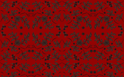 Floral Folk Damask Pattern Fantasy Flowers Floral Geometric Fantas
