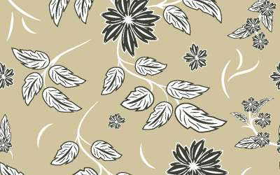 Folk Flowers Pattern Floral Print Ethnic Art A