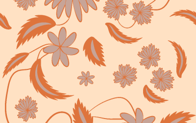 Folk Flowers Print Floral Pattern Ethnic Art GF