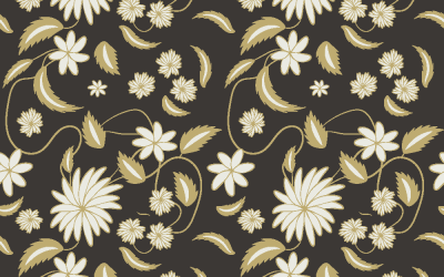 Folk Flowers Print Floral Pattern Ethnic Art JH