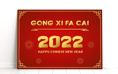 Joyeux Nouvel An chinois 2022 et GONG XI FA CAI - Banner Design