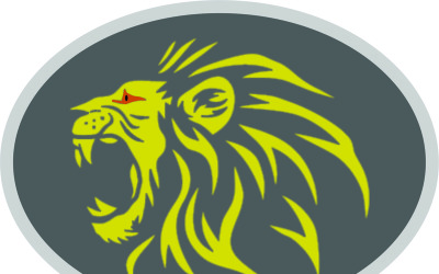 Modello di logo del leone di alta qualità