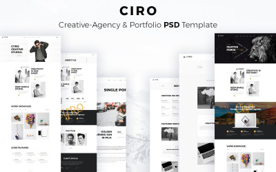 CIRO - PSD шаблон креативного агентства та портфоліо