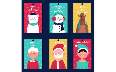 Illustration de badges de Noël