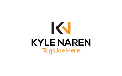 Kyle Naren KN brief Logo ontwerp