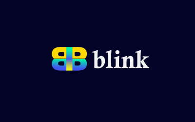 Litera B Blink nowoczesny projekt logo