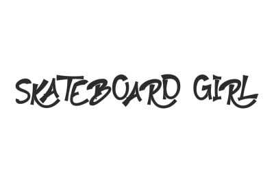 Skateboard Girl Graffiti teckensnitt