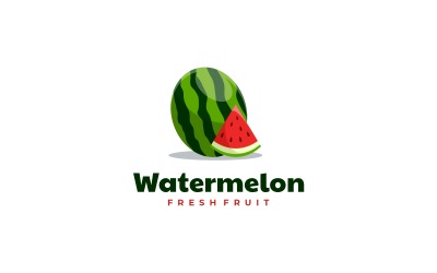Vattenmelon Gradient Logotyp Stil