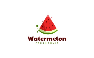 Wassermelonen-Farbverlauf-Logo-Vorlage