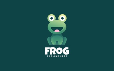 Frosch-Farbverlauf-Logo-Vorlage