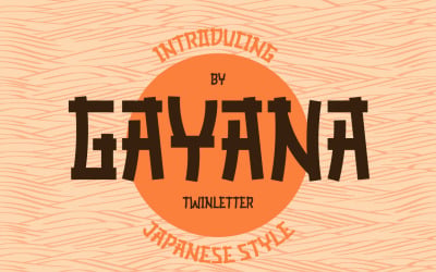 GAYANA finto carattere giapponese