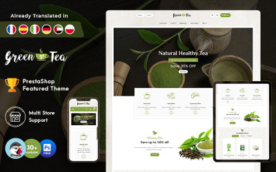 Grüner Tee - Tulsi, Zitrone & Honig Sauberes PrestaShop-Thema
