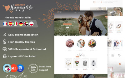 HappyLife Wedding Best of PrestaShop Konversationsfreundliches Thema