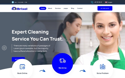 HTML5 шаблон Brixal-Cleaning Service
