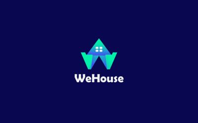 Letter W huisvesting Logo ontwerp