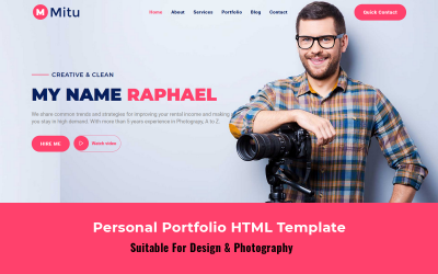 Mitu - Personal And Photography Portfolio Template