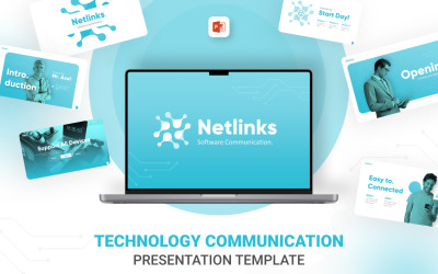 Modèles PowerPoint de technologie créative Netlinks
