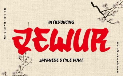 QEWUR - Faux Japans lettertype
