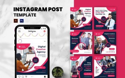 Digitale creatieve Instagram-post