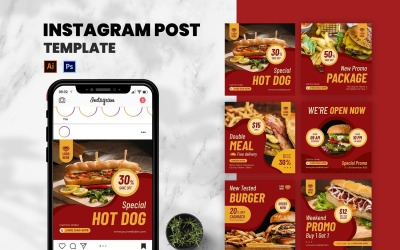 Fast Food Instagram Post Template