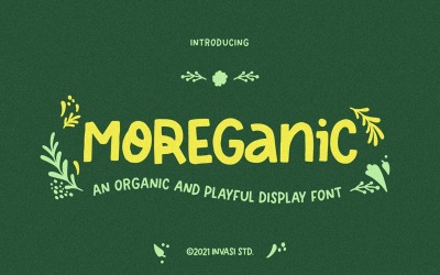 Moreganic - organiskt lekfullt teckensnitt