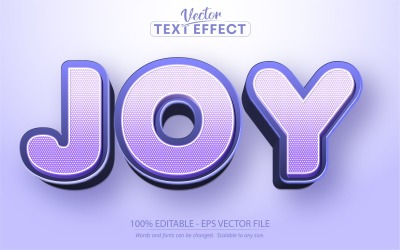 Joy - Cartoon Style, Editable Text Effect, Font Style, Graphics Illustration
