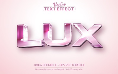 Lux - Stile rosa oro rosa, effetto testo modificabile, stile carattere, illustrazione grafica