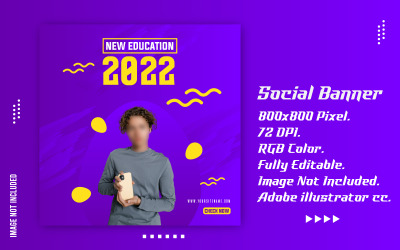 Modèle de vecteur de bannière de médias sociaux créatifs