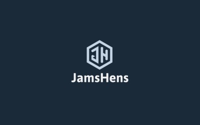 Modello di progettazione logo J+H in bianco e nero