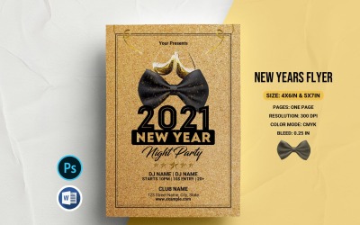 Modelo de identidade corporativa para convite para festa de ano novo