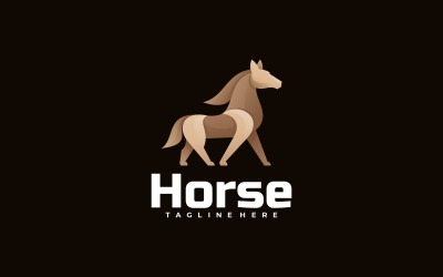 Pferd Logostil mit Farbverlauf