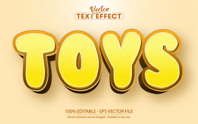 Toys - Cartoon Style, Editable Text Effect, Font Style, Graphics Illustration