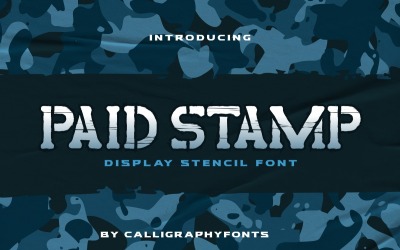 Betald stämpel Stencil Army Font