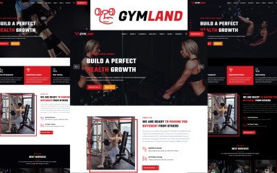 Gymland - Gym och Fitness HTML5-mall