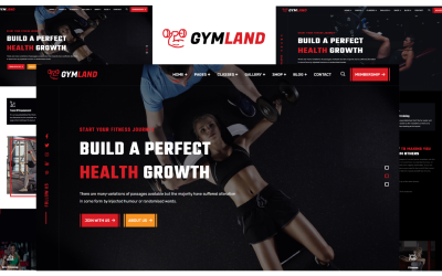 Gymland – HTML5 шаблон для тренажерного залу та фітнесу
