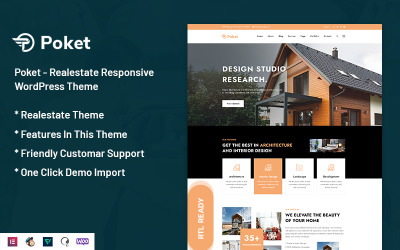 Poket - Duyarlı Emlak WordPress Teması