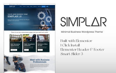 Simlar - Tema Wordpress per affari minimi pluripremiato