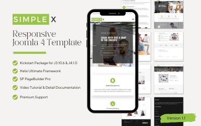 SimpleX - адаптивний шаблон Joomla 4