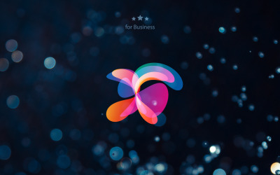 Abstract Butterfly, Wavy Colorful Petals for the Dynamic and Joyful Logo.