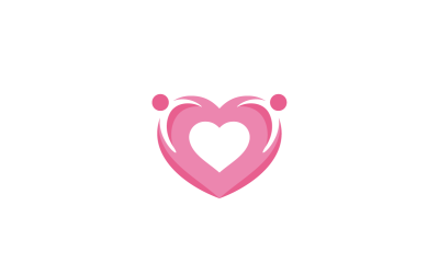 Aşk Bakımı Vektör Logo Tasarım Şablonu