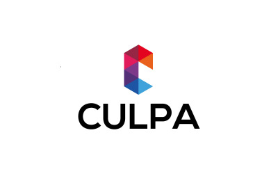 C ulpa C письмо шаблон дизайна логотипа