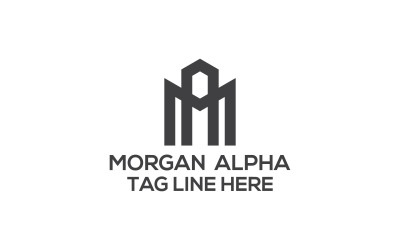 Дизайн логотипа письмо Morgan Alpha Am