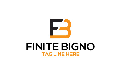 Finite Bigno FB bokstavslogotyp designmall