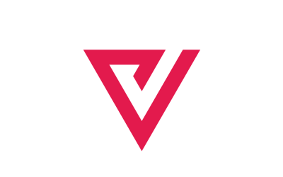 Foto de archivo - Plantilla de diseño de logotipo letra V