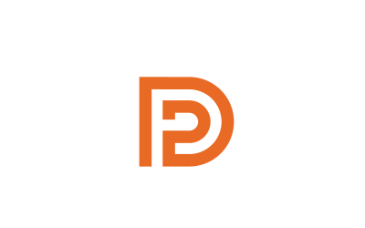 Letra DP letras PD DP design de logotipo de vetor