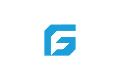 Lettre GF Lettres GF FG Modèle de conception de logo vectoriel