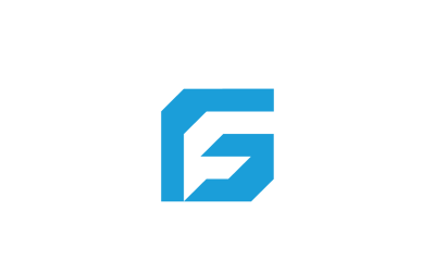 Лист GF Літери GF FG векторний логотип шаблон оформлення